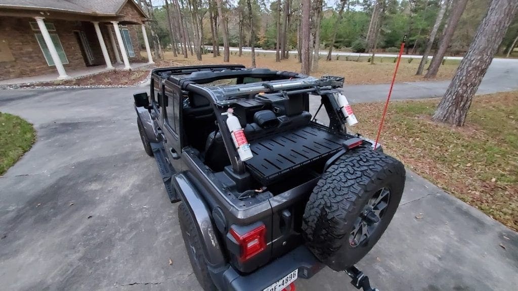 Jeep Wrangler JL Cargo Shelf, Top Shelf and Mounting Brackets Kit