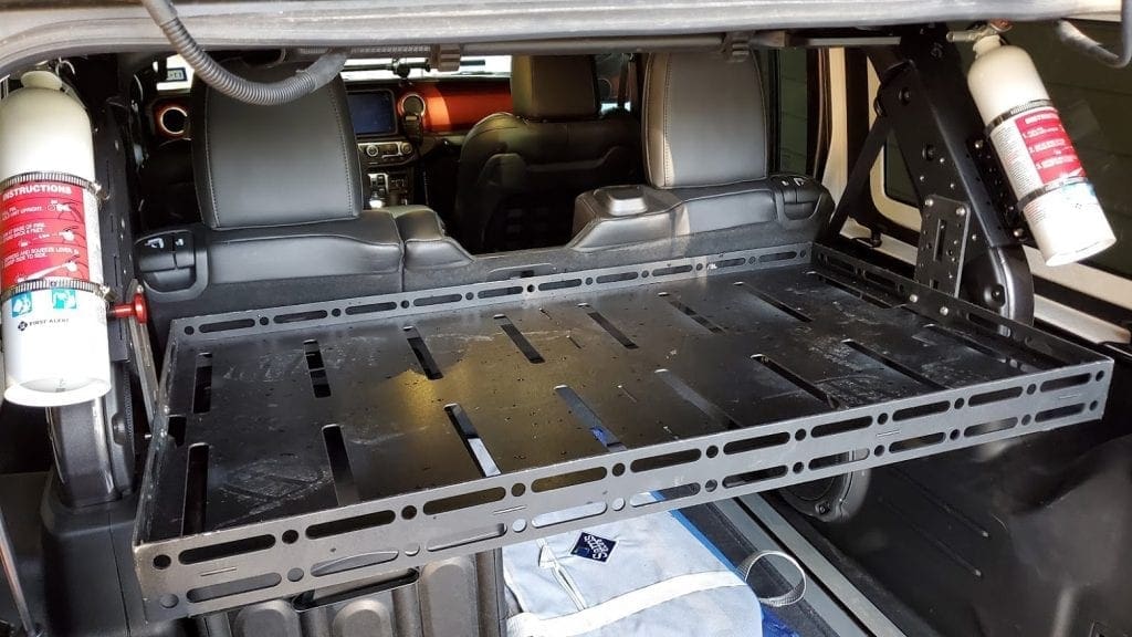 Jeep Wrangler JL Cargo Shelf, Top Shelf and Mounting Brackets Kit